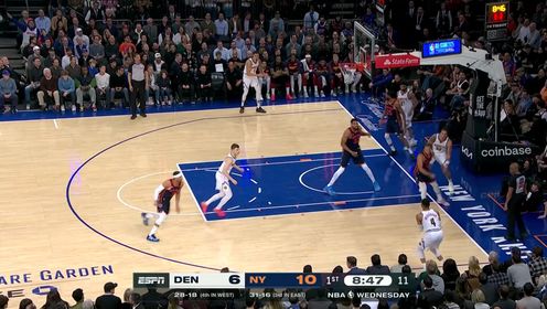 布伦森30+15 约基奇17+6+6 穆雷33+5+6 尼克斯送掘金3连败